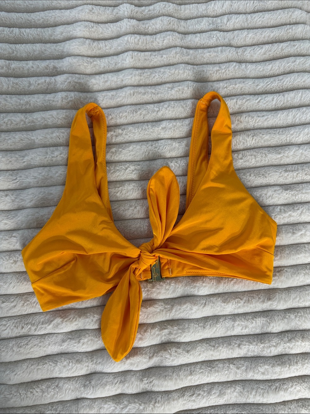 H&M Yellow Knot-Front Bikini Top